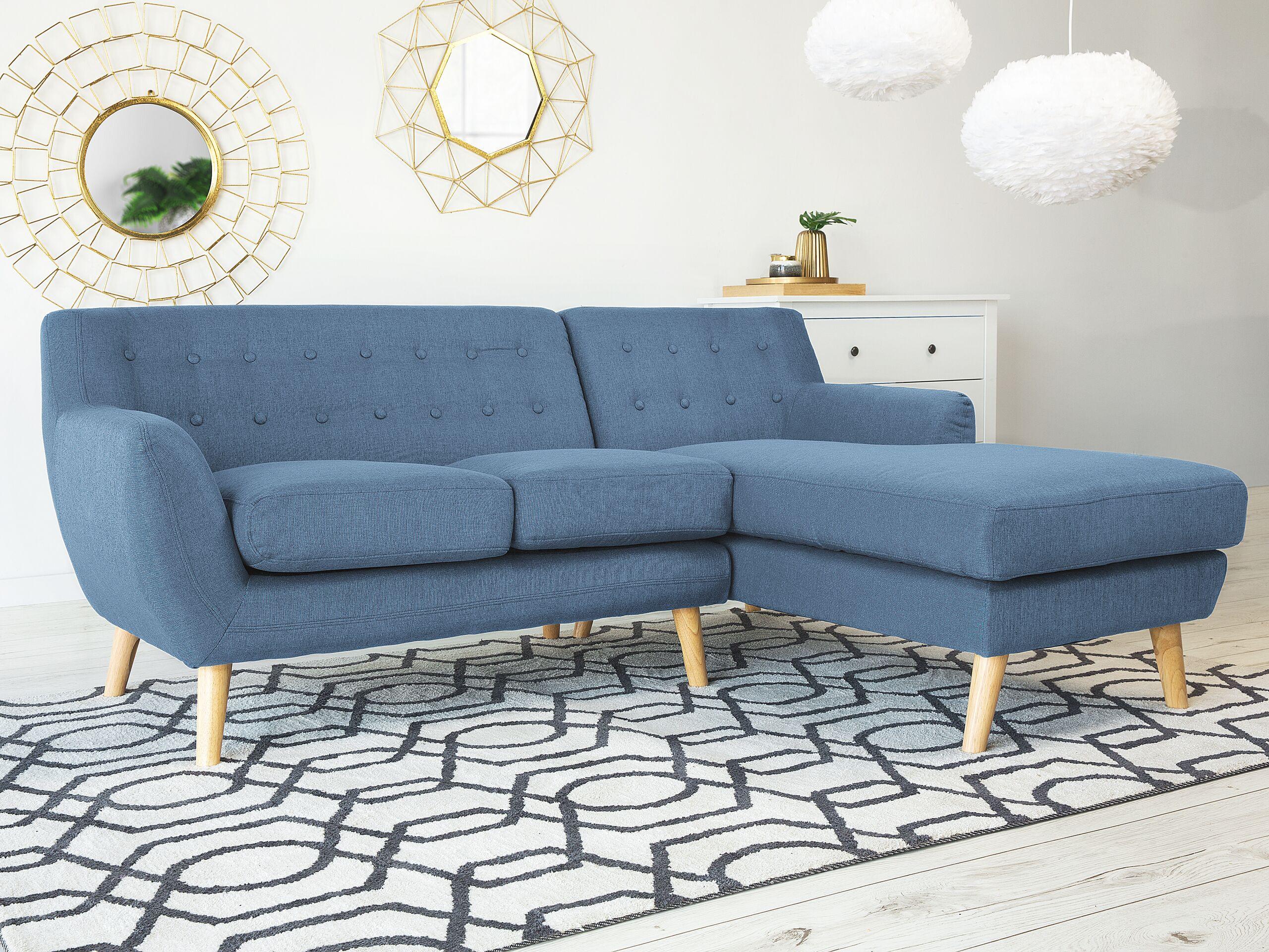 Beliani Ecksofa aus Polyester Retro MOTALA  