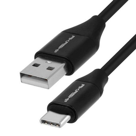 Akashi  Akashi USB-C/USB Kabel, 2m – Schwarz 