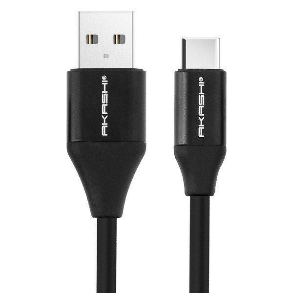 Akashi  Akashi USB-C/USB Kabel, 2m – Schwarz 