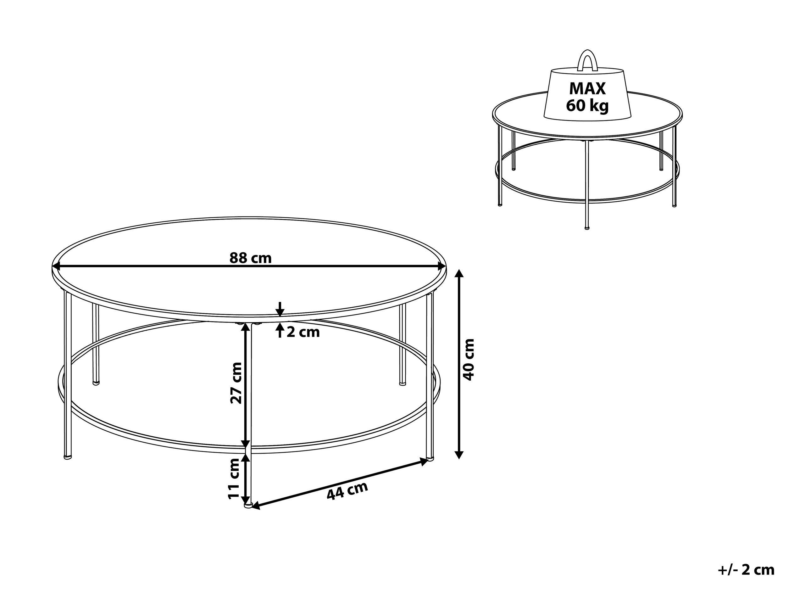 Beliani Table basse en Verre Moderne FLORENCE  