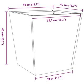 VidaXL Jardinière acier  