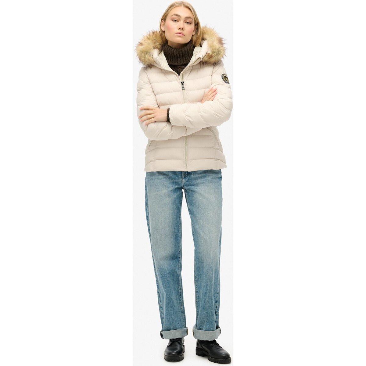 Superdry  doudoune rembourrée uperdry fuji faux fur 