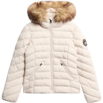 piumino imbottito da uperdry fuji faux fur