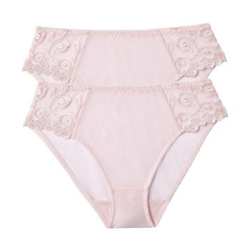 Lot de 2 Slips en tulle uni et tulle brodé Lyssa