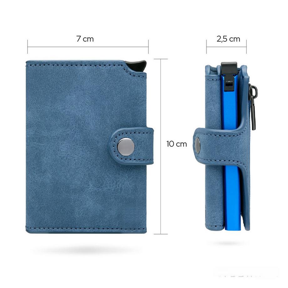 Only-bags.store Portafoglio con protezione RFID scomparto portamonete e spazio per 9 carte di credito  