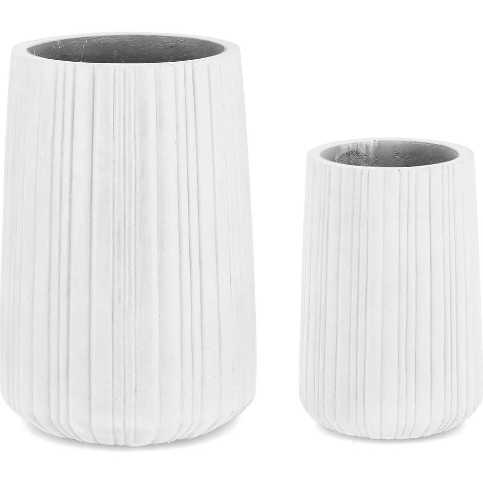 Image of Pflanzentopf Halong weiss (2er-Set) Pflanzentopf Halong weiss (2er-Set)