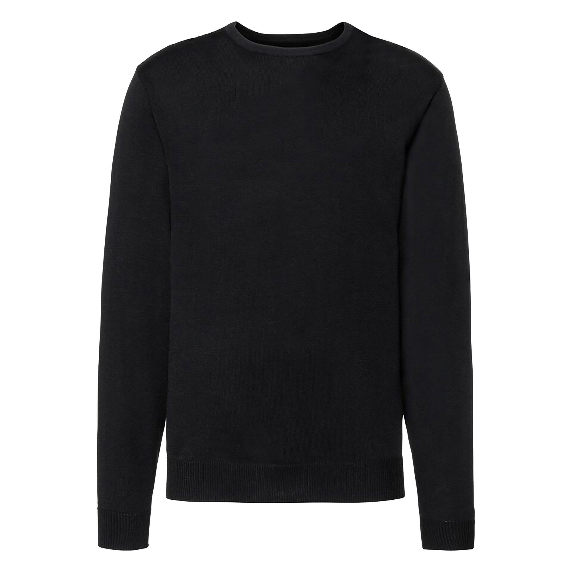 Image of Gestrickte Kollektion, Pullover Mit Rundhalsausschnitt Herren Schwarz XS