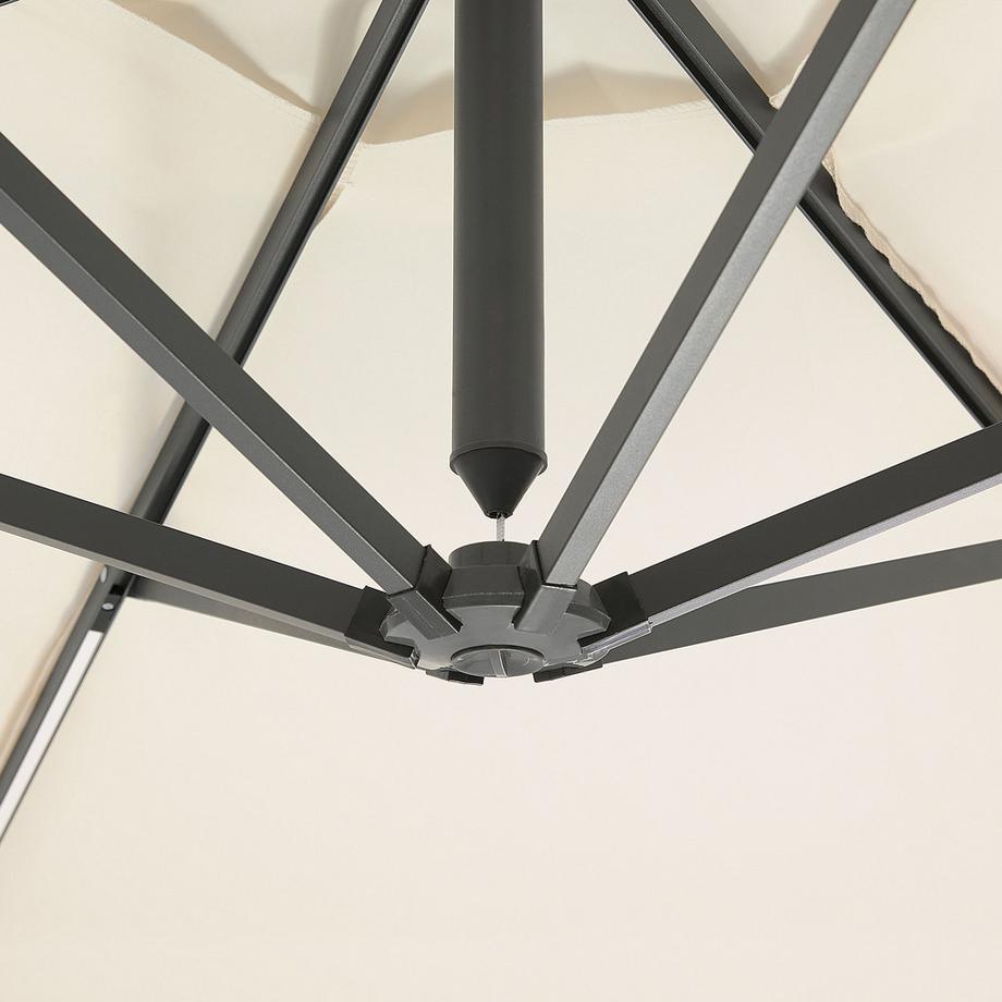 Beliani Ampelschirm aus Stoff  CORVAL  