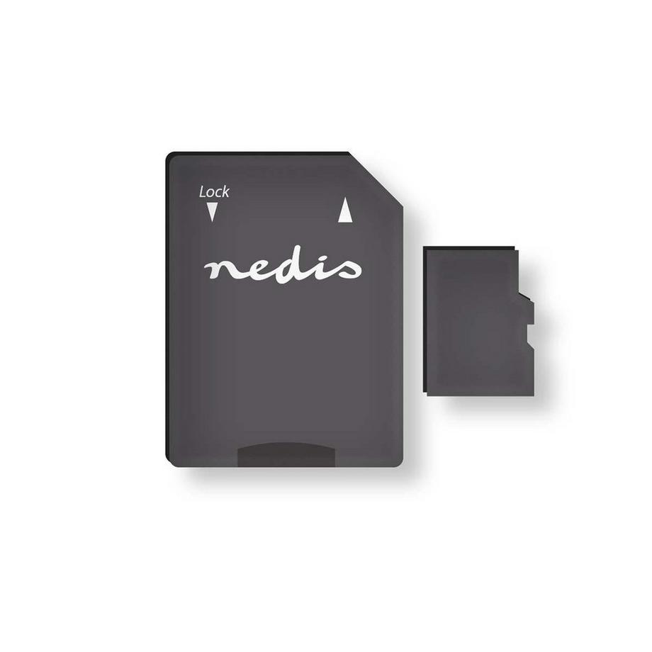 Nedis  Speicherkarte | microSDXC | 64 GB | Schreibgeschwindigkeit: 90 MB/s | Lesegeschwindigkeit: 45 MB/s | UHS-I | Inklusive SD-Adapter 