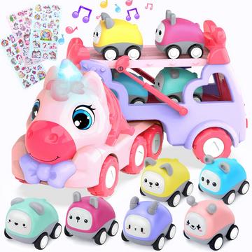 Jouet pour enfants, voiture, jouet, camion transporteur 7 en 1 pour enfants avec lumière et musique