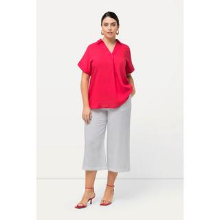 Ulla Popken  Culottes con taglio della gamba ampio e lungo fino al polpaccio e cintura elastica 