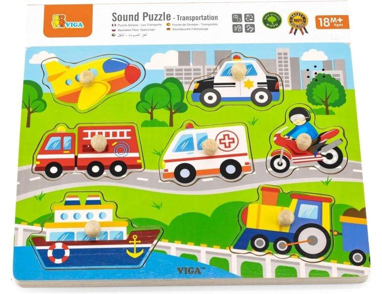 New Classic Toys  Puzzle Fahrzeuge mit Sound (7Teile) 