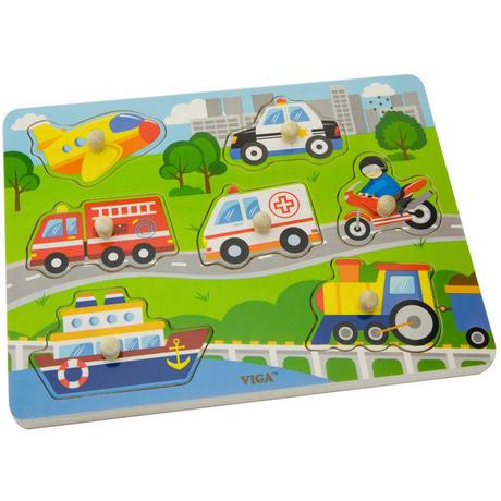 New Classic Toys  Puzzle Fahrzeuge mit Sound (7Teile) 