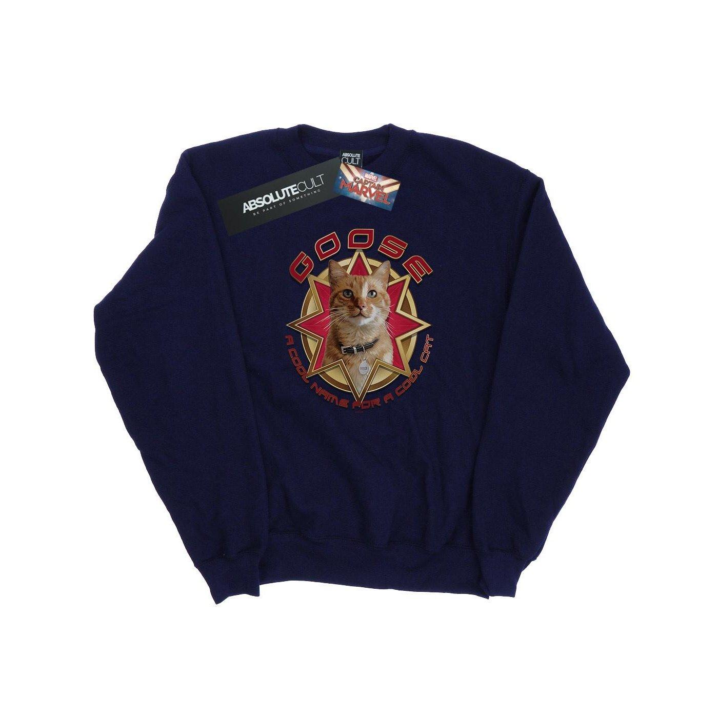 Image of Captain Goose Cool Cat Sweatshirt Unisex Marine 116