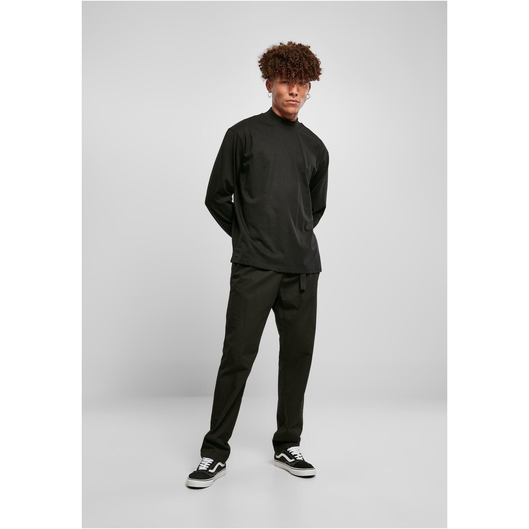 URBAN CLASSICS Langarm Stehkragen T-Shirt Grosse Grössen  