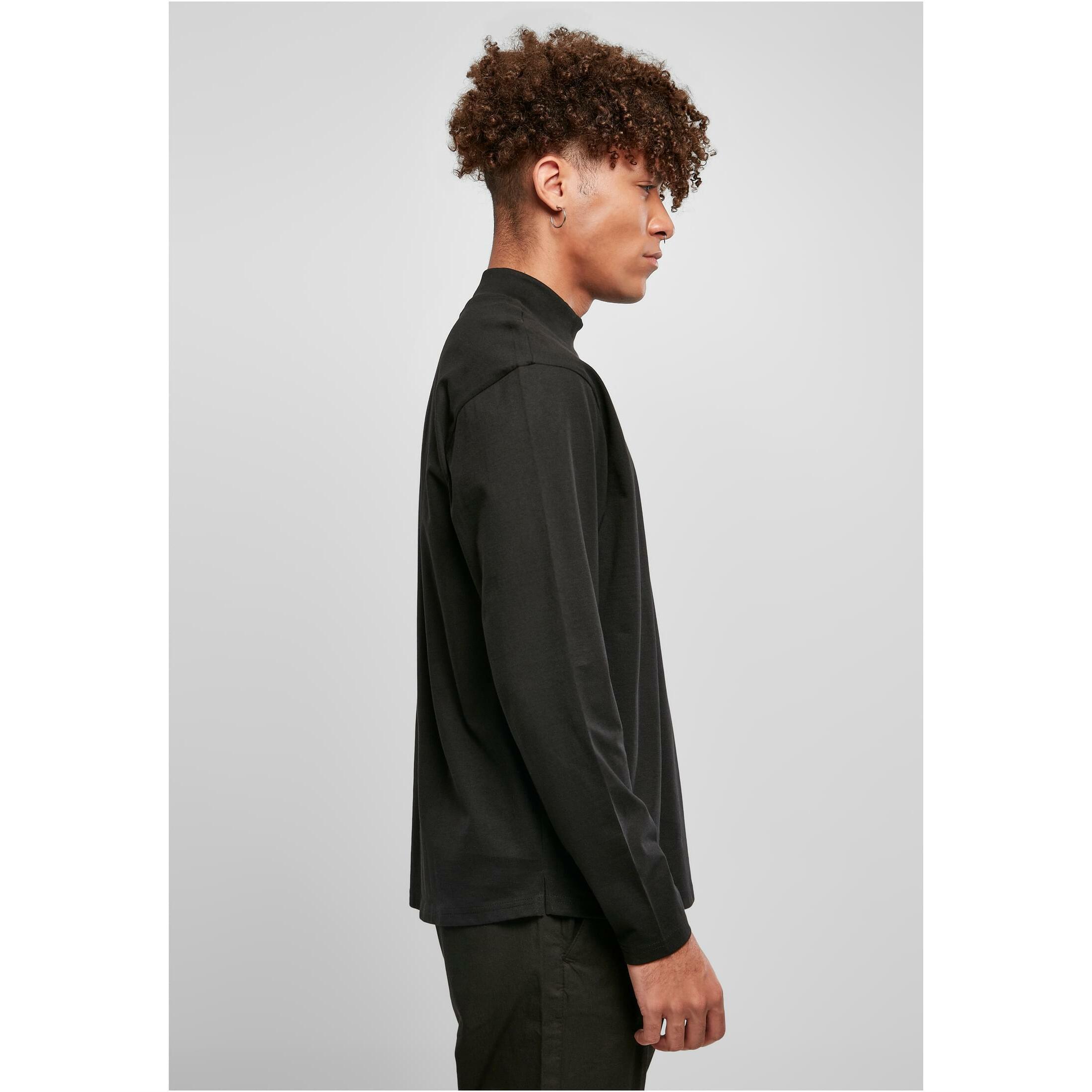 URBAN CLASSICS Langarm Stehkragen T-Shirt Grosse Grössen  