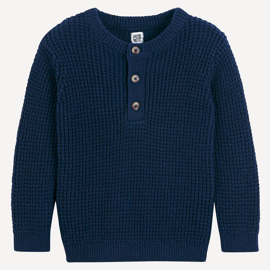 La Redoute Collections  Pull col tunisien en fine maille fantaisie 