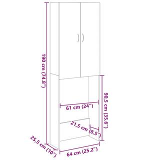 VidaXL Armoire pour machine à laver  