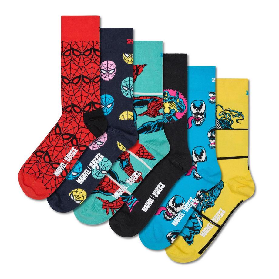 Happy Socks Marvel Spider-Man 6er Pack Geschenkset  