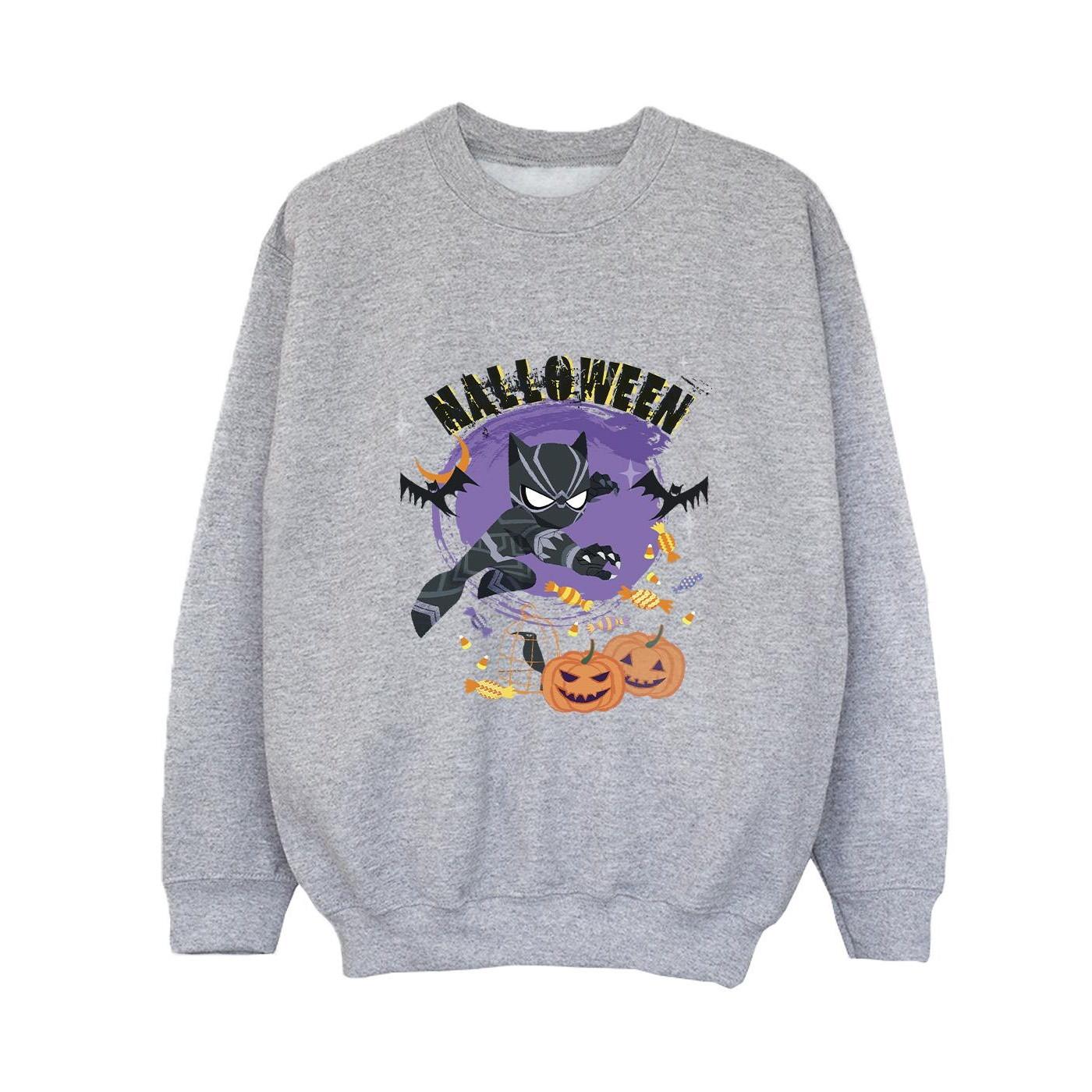 Image of Black Panther Halloween Sweatshirt Jungen Grau 116