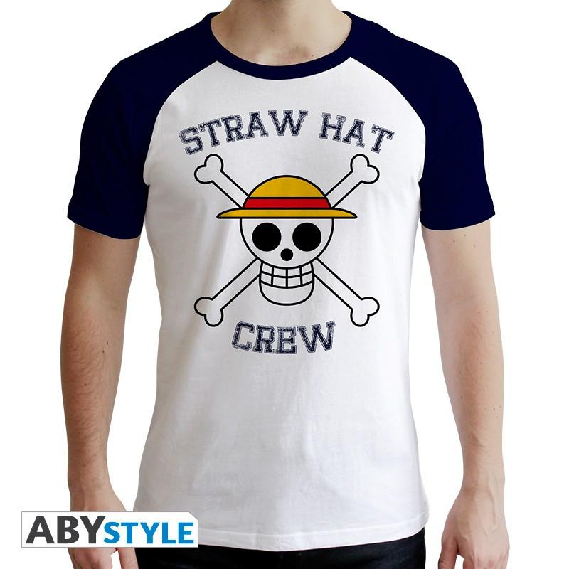 Image of T-shirt - One Piece - Skull Herren Blau XL