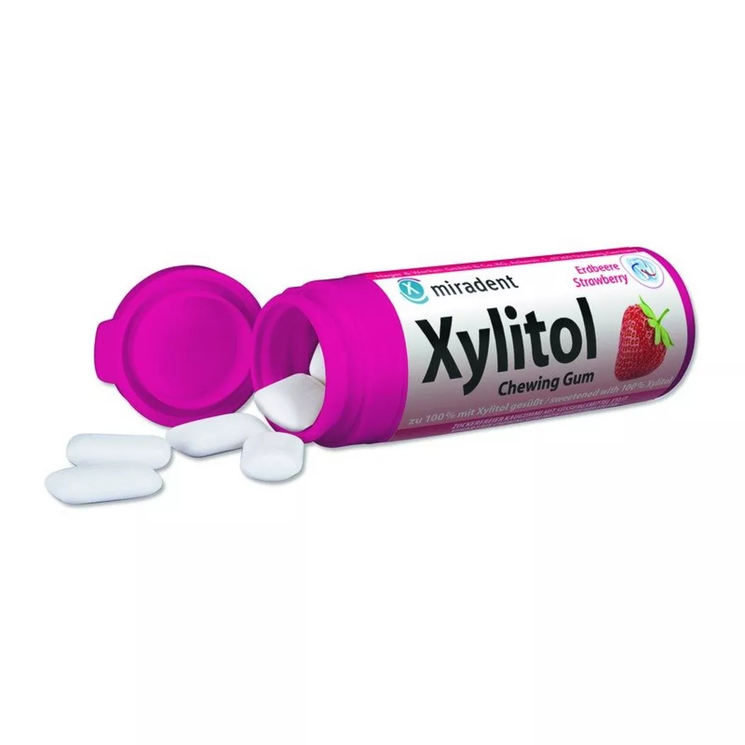 Miradent Miradent Xylitol Chewing Gum For Kids 30pcs Strawberry