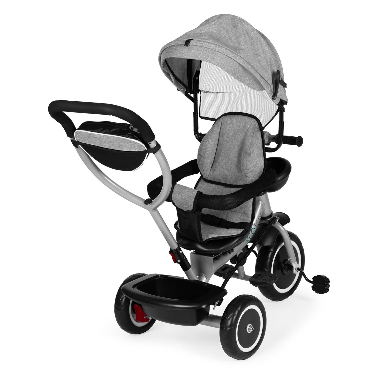 Northio  Passeggino triciclo 2 in 1, sedile girevole, cappottina pieghevole 