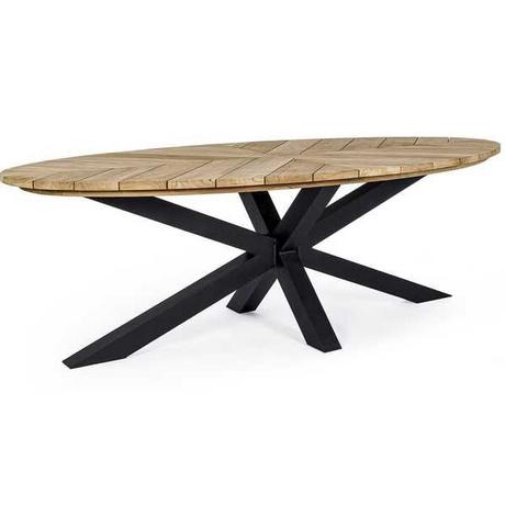 mutoni Table de jardin Palmdale ovale 240x110 carbone  