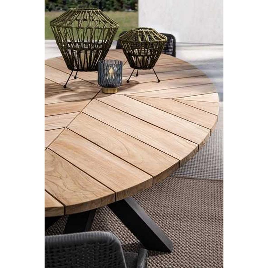 mutoni Table de jardin Palmdale ovale 240x110 carbone  