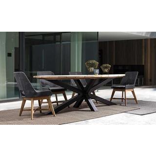 mutoni Table de jardin Palmdale ovale 240x110 carbone  