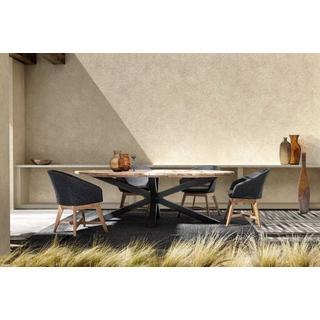 mutoni Table de jardin Palmdale ovale 240x110 carbone  