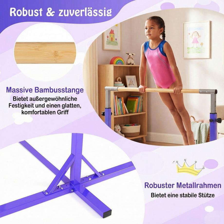 Northix  Barra da ginnastica regolabile per bambini 