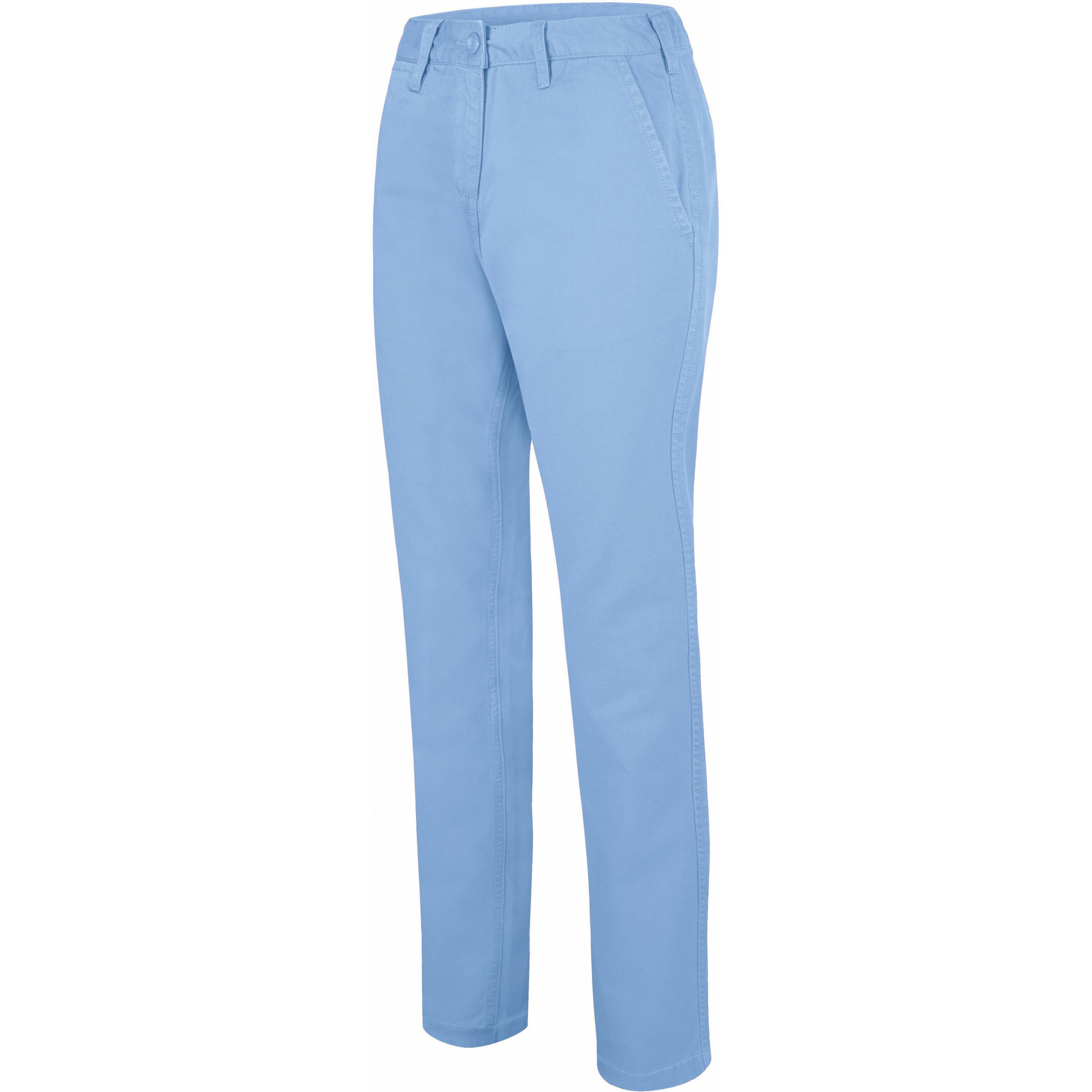 Image of Hose Damen Baumwollköper Chino Unisex Hellblau 36