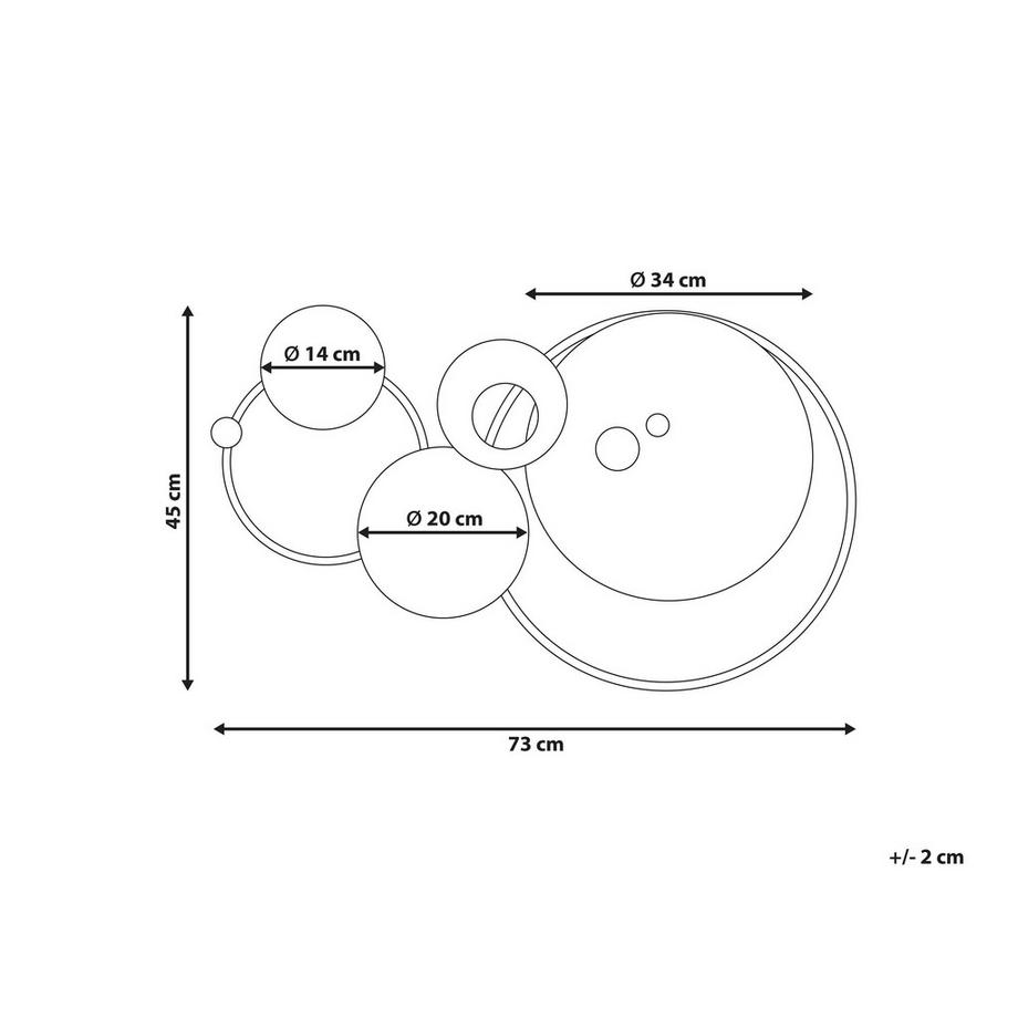 Beliani Wandobjekt aus Eisen Glamourös HELIUM  