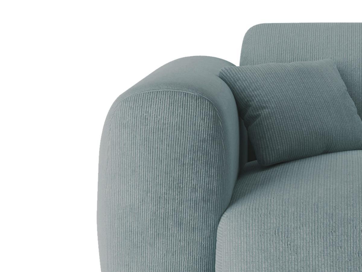 Maison Céphy Grand Canapé d'angle droit en tissu texturé bleu POGNI de Maison Céphy  