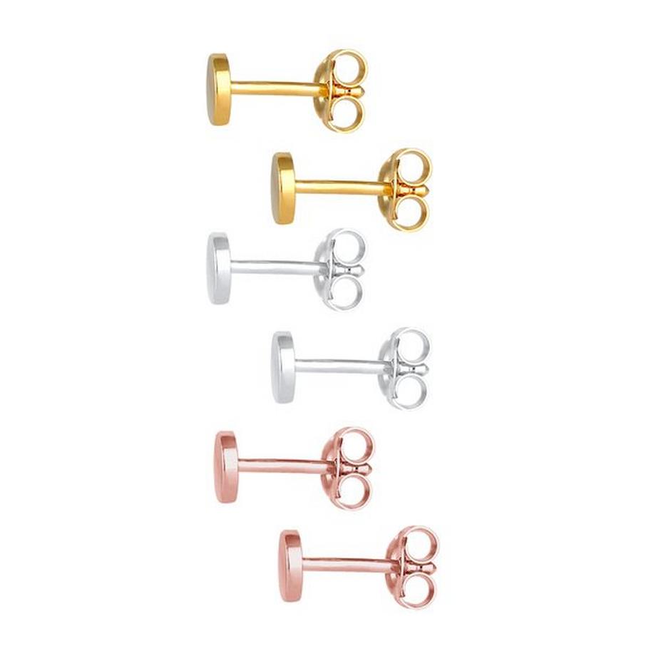 Elli  Boucles d'Oreilles Ensemble De 3 Tricolores 