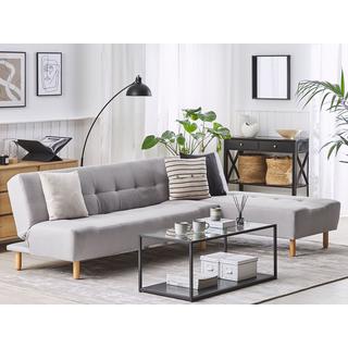 Beliani Linksseitiges Ecksofa aus Polyester Retro ALSTEN  