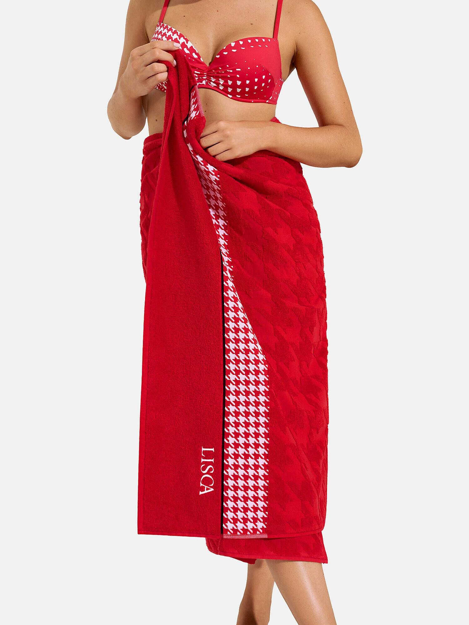 Image of Strandhandtuch Quito Unisex Rot Bunt ONE SIZE