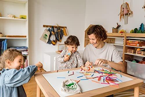 Activity-board  Jouet à empiler éléphant en bois pour apprendre la dextérité avec des bâtons colorés 