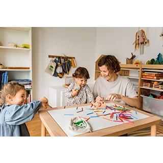 Activity-board  Jouet à empiler éléphant en bois pour apprendre la dextérité avec des bâtons colorés 
