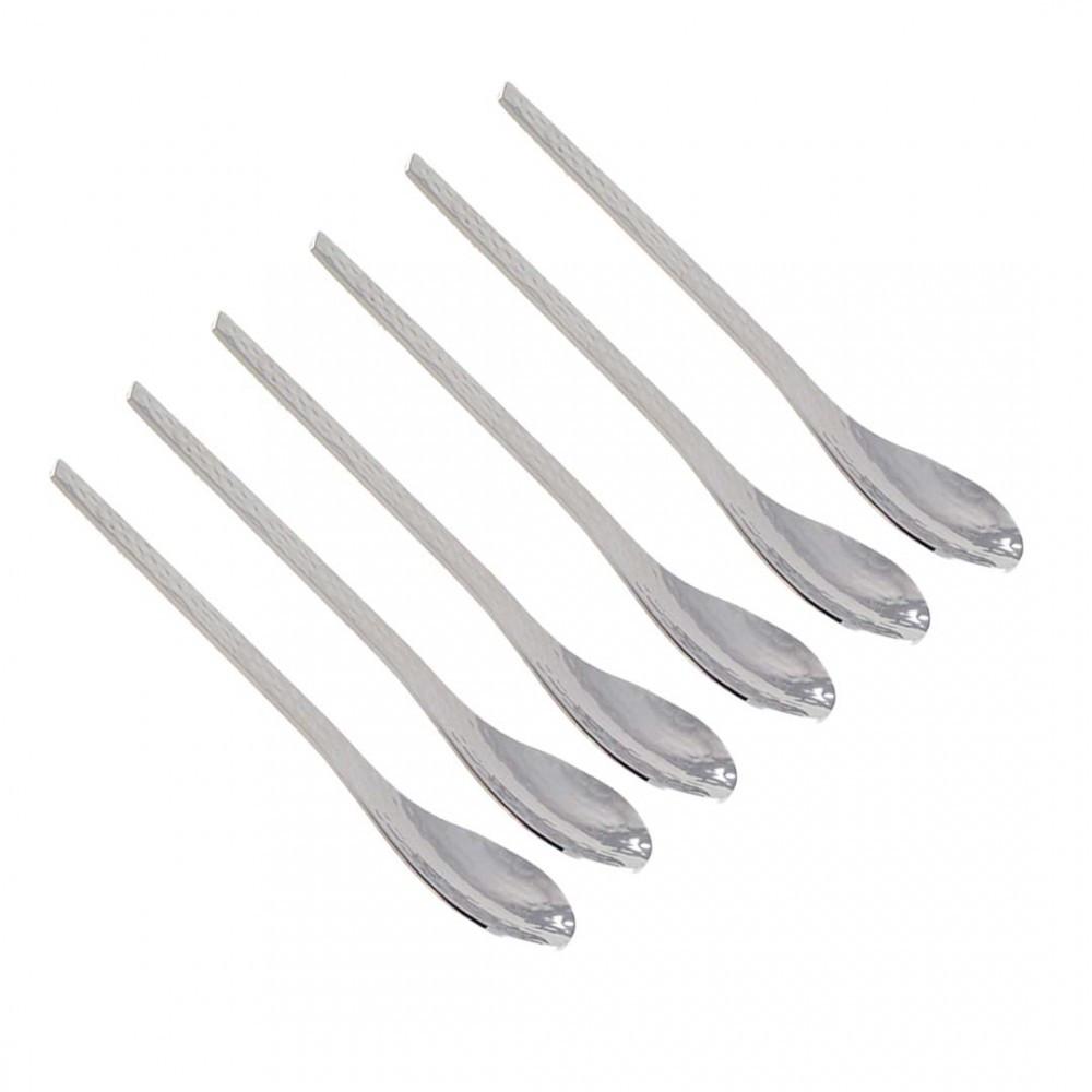 Image of Gehämmerte Silberlöffel - Packung Mit 6 Unisex