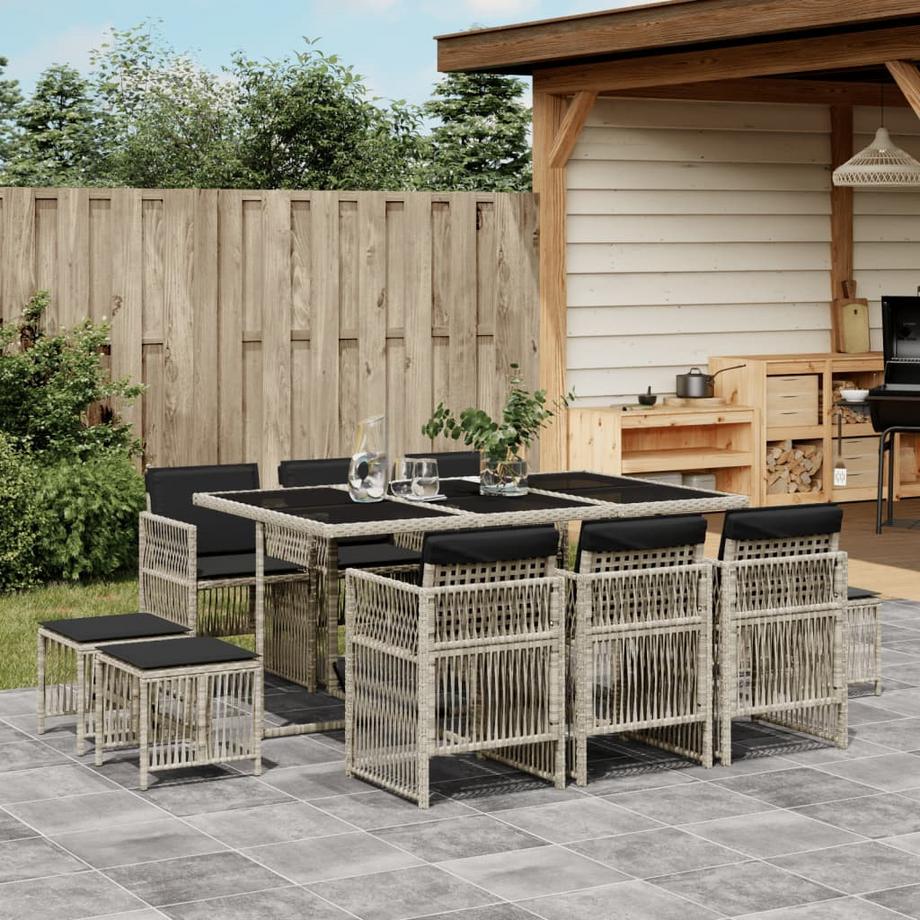VidaXL set da pranzo da giardino Polirattan  