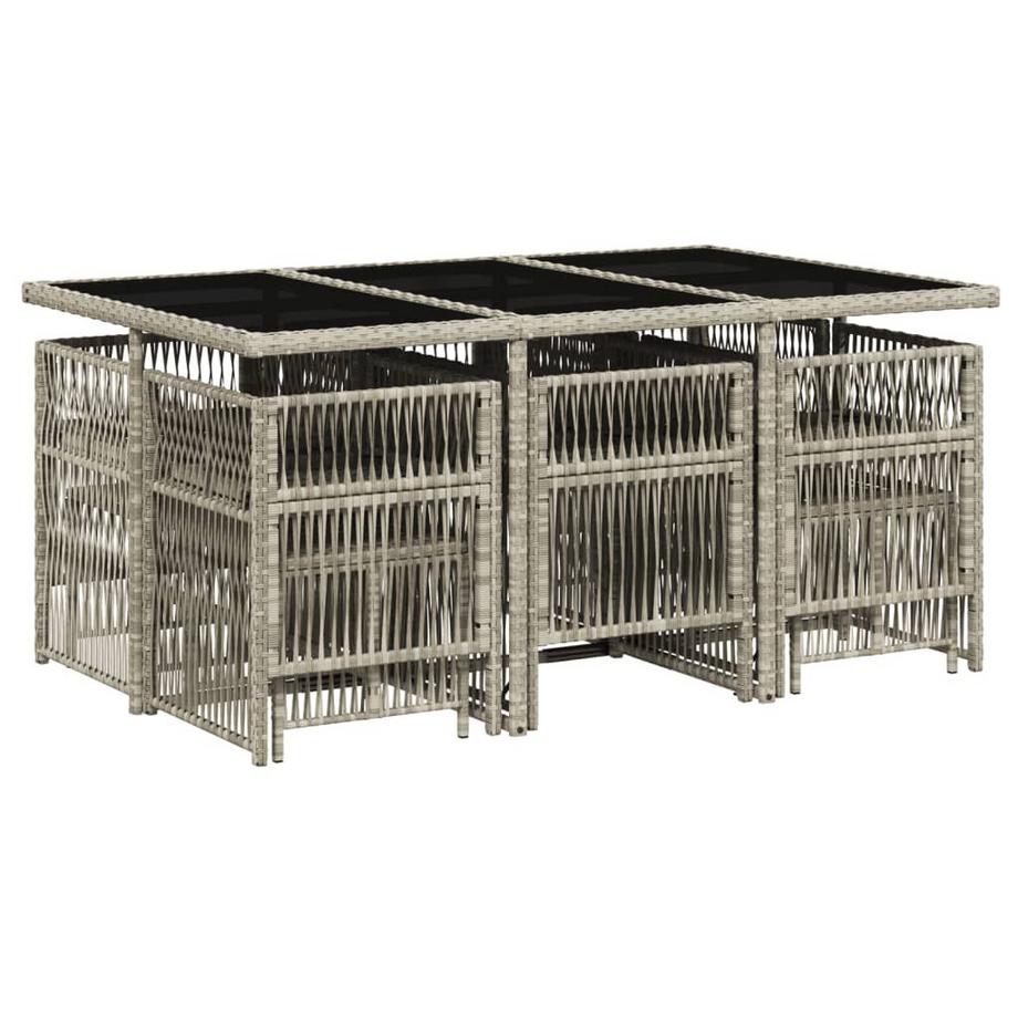 VidaXL set da pranzo da giardino Polirattan  