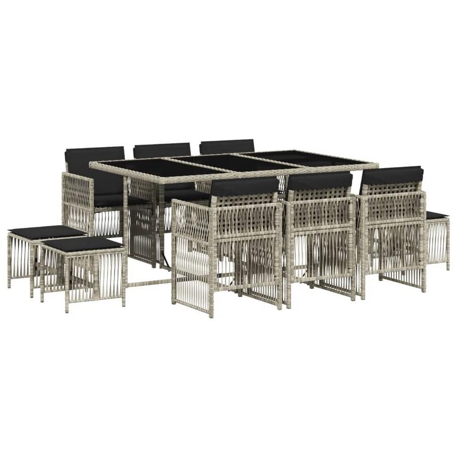 set da pranzo da giardino Polirattan