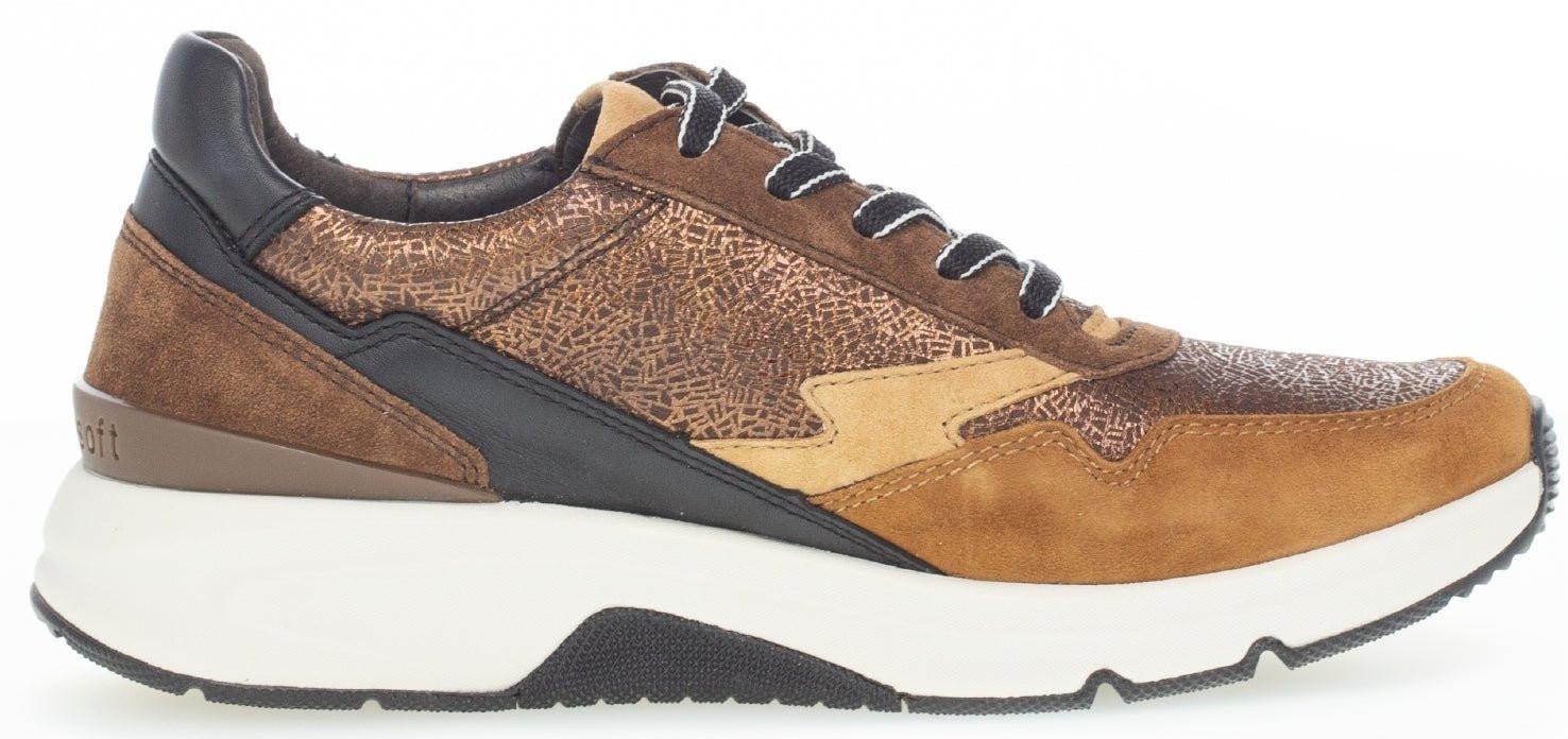 Image of Leder Wandersneaker Damen Braun 38.5