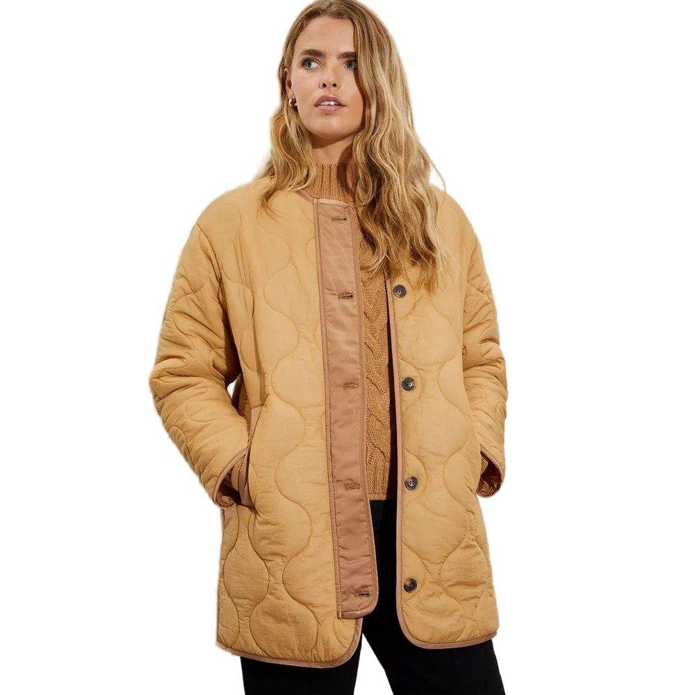 Image of Steppjacke Ohne Kragen Unisex Camel M