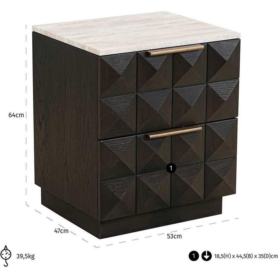 mutoni Comodino Claremont 53x63  