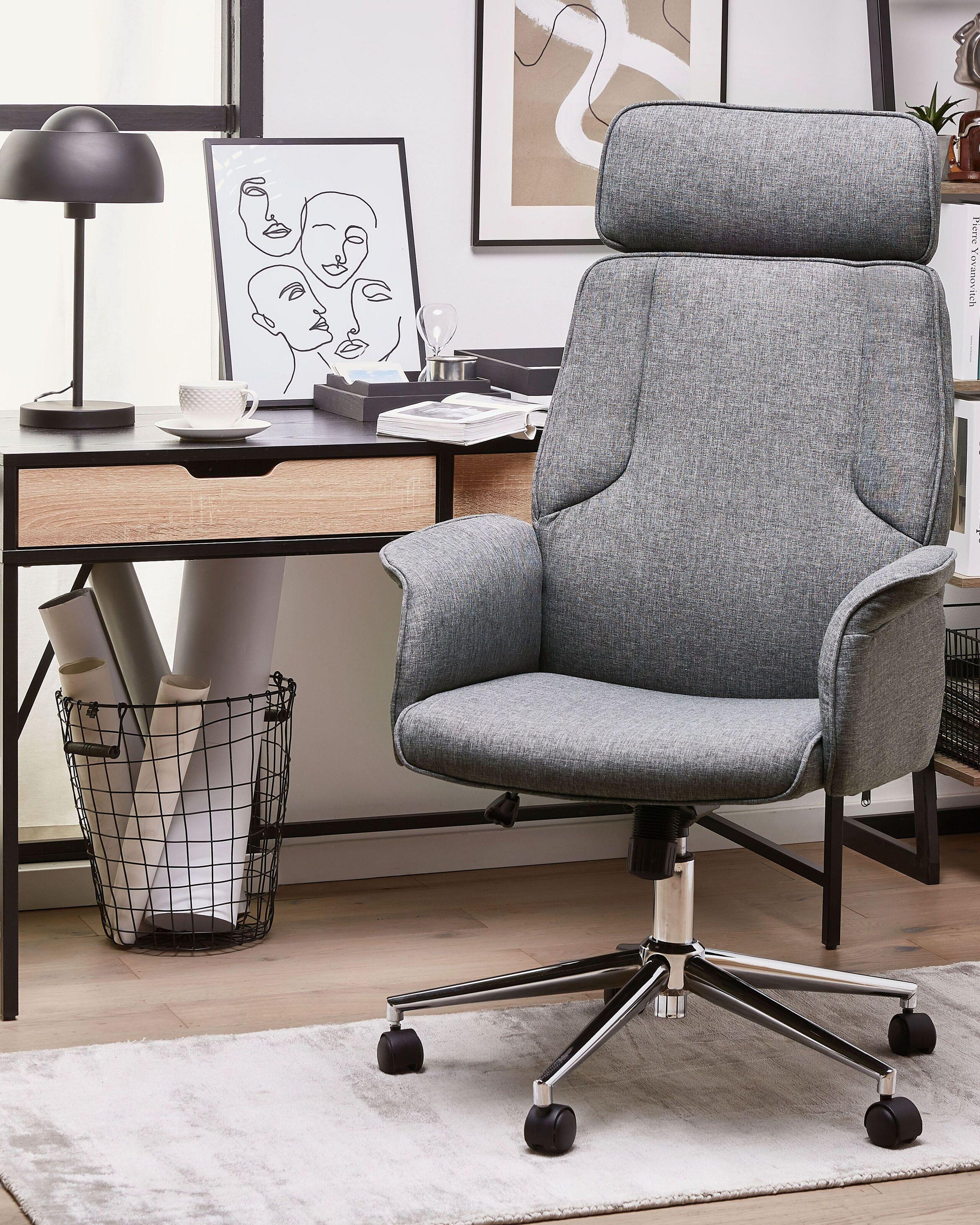 Beliani Chaise de bureau en Polyester Traditionnel PILOT  