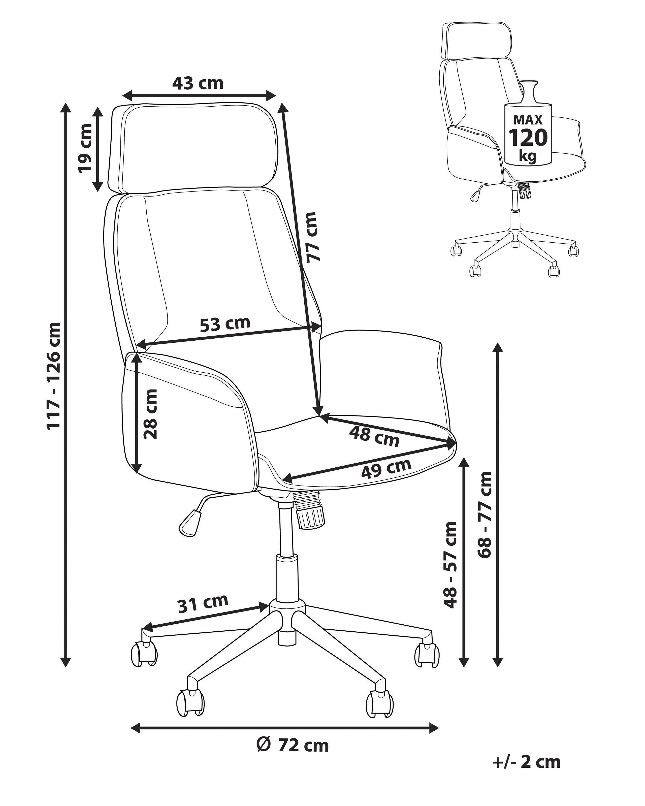 Beliani Chaise de bureau en Polyester Traditionnel PILOT  