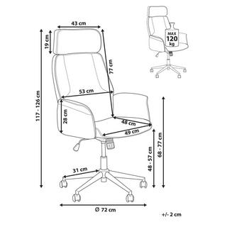 Beliani Chaise de bureau en Polyester Traditionnel PILOT  